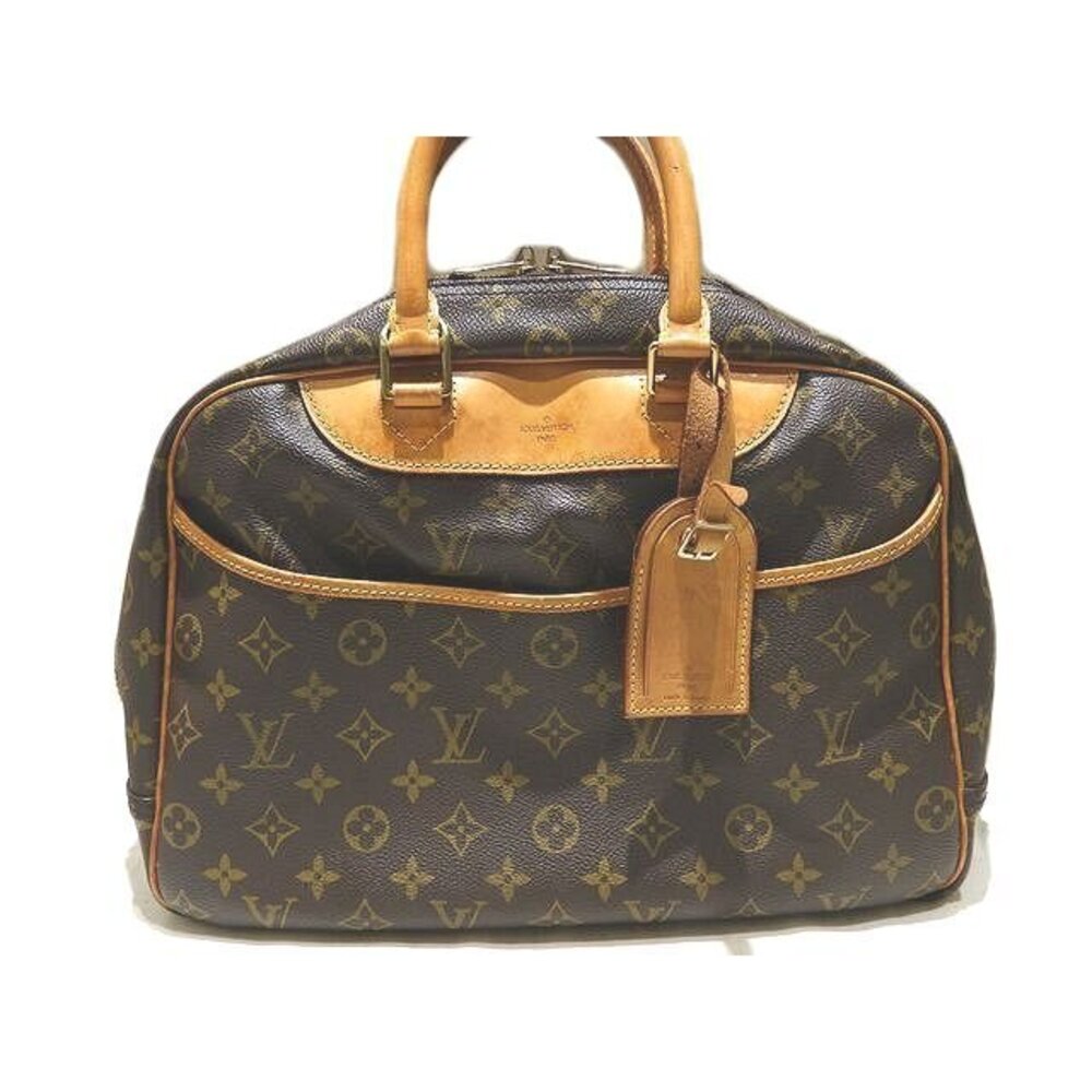 LOUIS VUITTON Deauville Handbag Sports Bag Brown